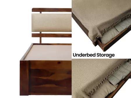 Belle Solid Wood Single Bed with Storage